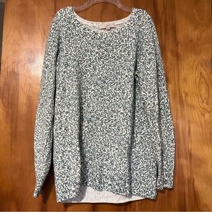 Loft floral wool blend sweater large